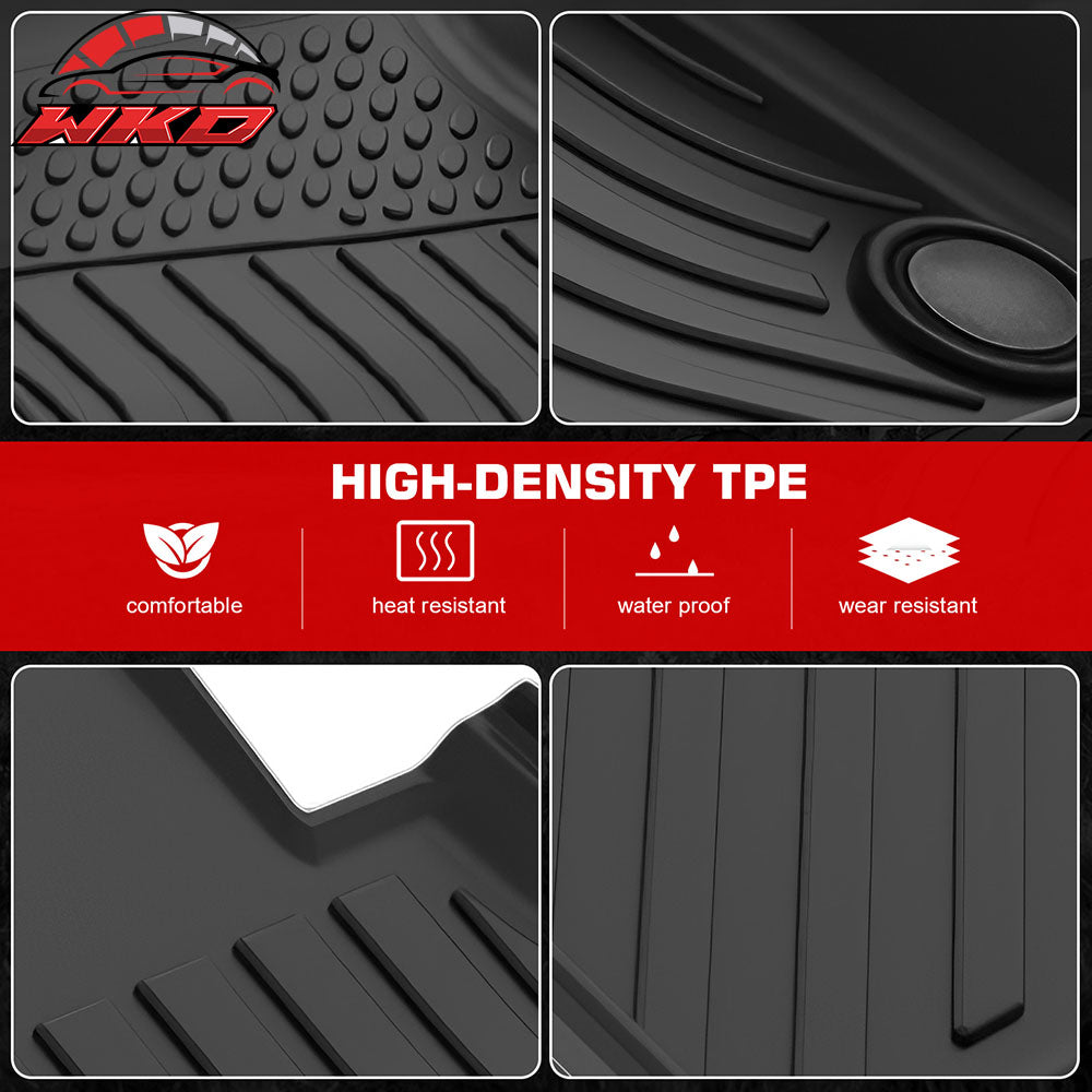Fits 14-19 BMW I01 i3 Floor Mats TPE Carpets 3D All Weather 1st 2nd Row Liner