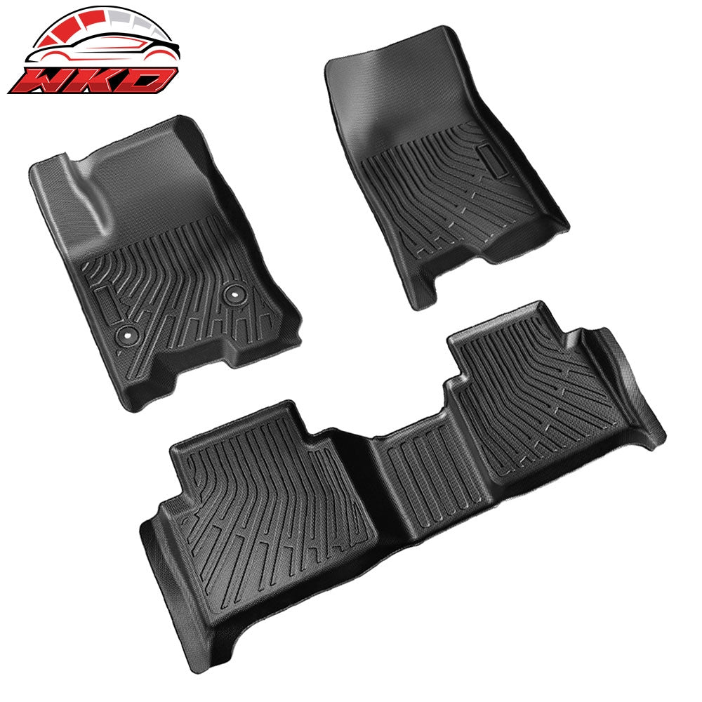 For 23-24 Chevy Colorado Canyon Crew Cab Floor Mats All Weather Carpet Black TPE