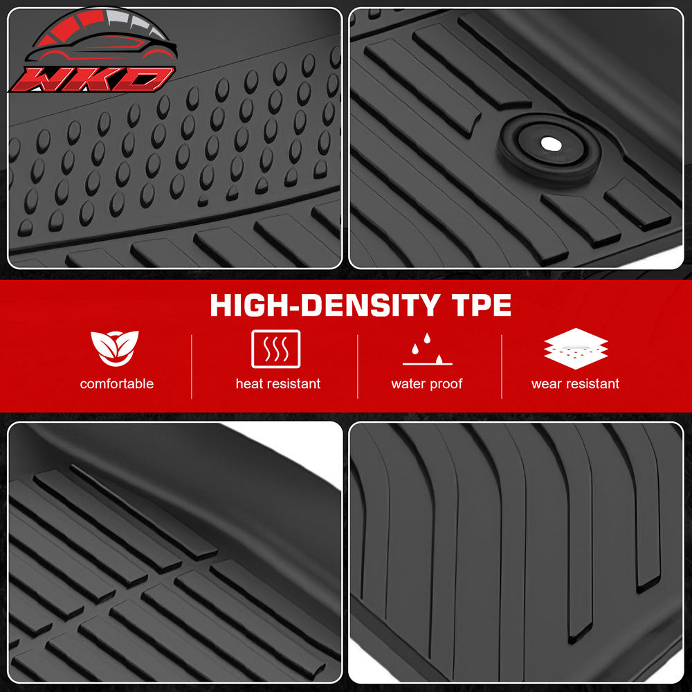 Fits 19-25 Cadillac XT4 Floor Mats TPE All Weather 3D 1st 2nd Row Carpets Liner