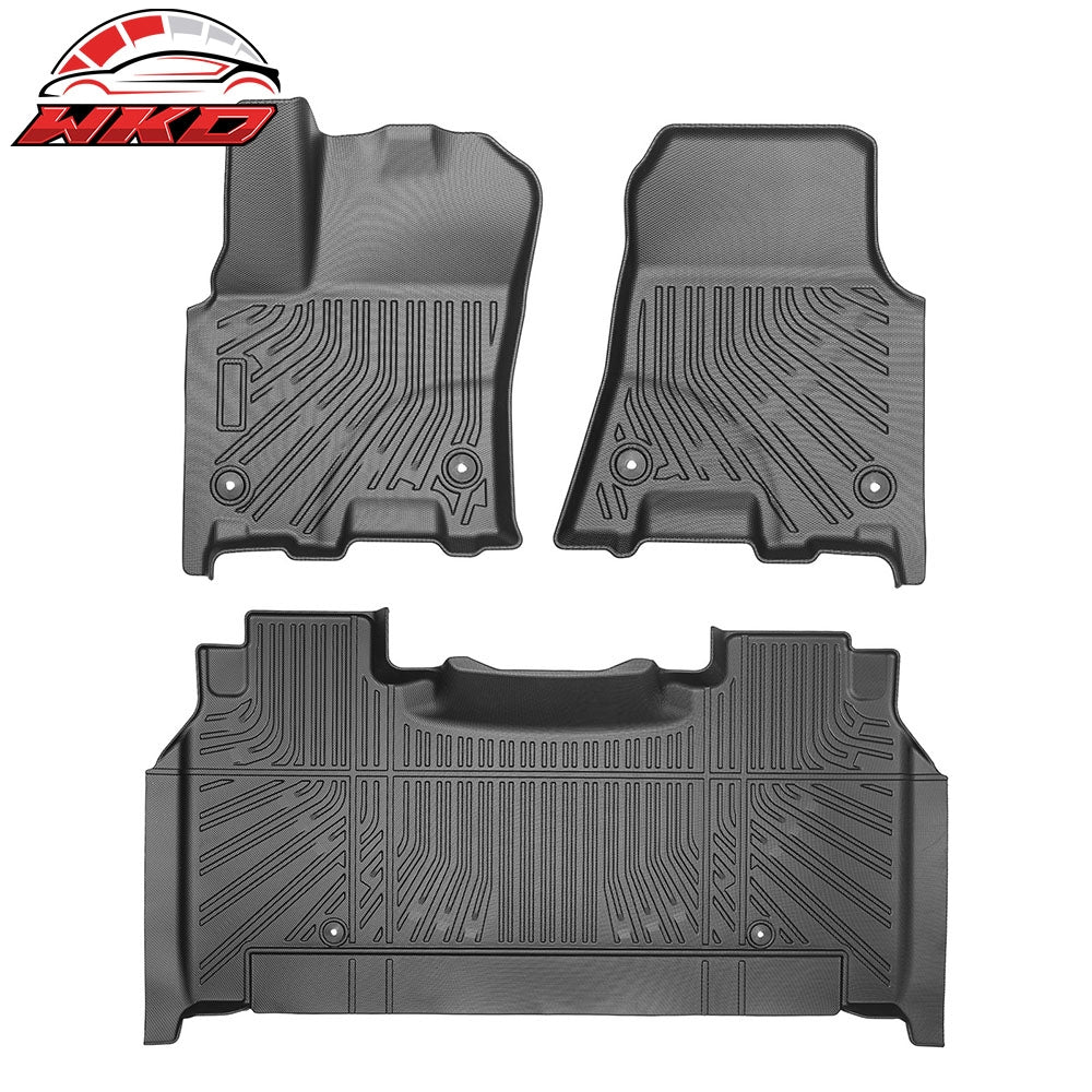 Wholesale 25 Ram 1500 Crew Cab Floor Mats TPE All Weather Carpet 3D 1st 2nd Row Liner