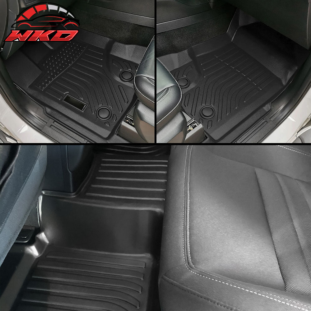Fits 19-23 Ford Ranger Super Crew Cab 3D TPE Floor Mat All Season Carpets 3PCS