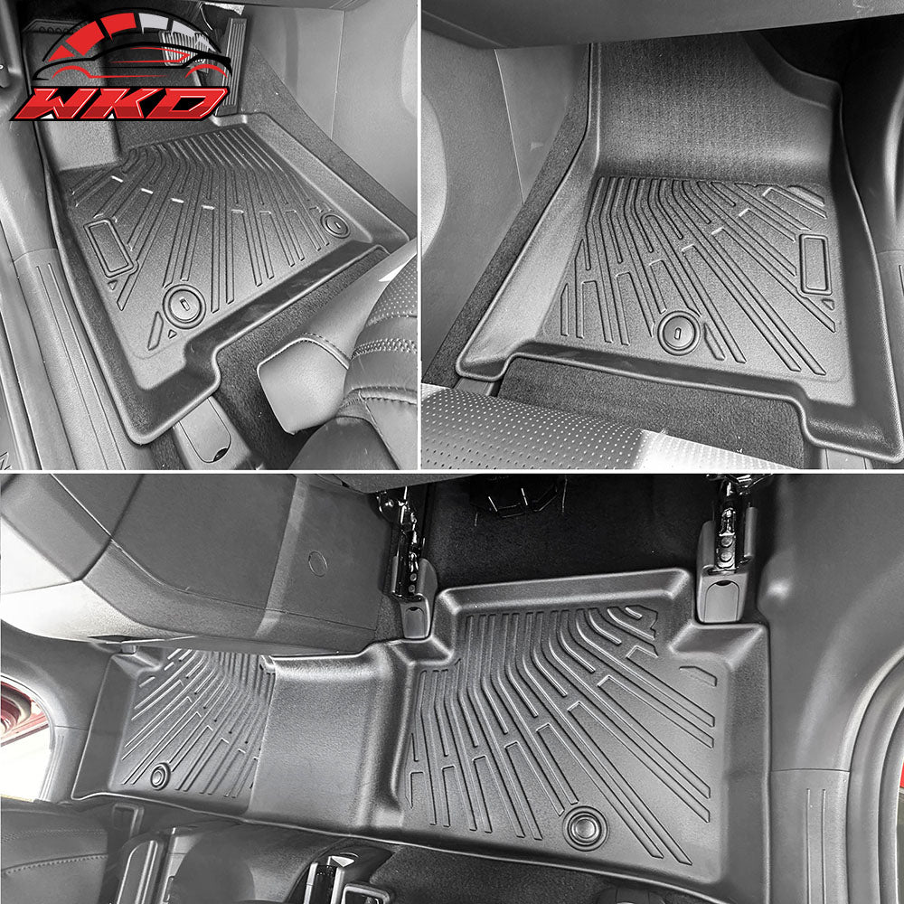 Fits 24-25 Hyundai Santa Fe 6/7 Seats TPE Floor Mats Non-Slip All Weather Carpet