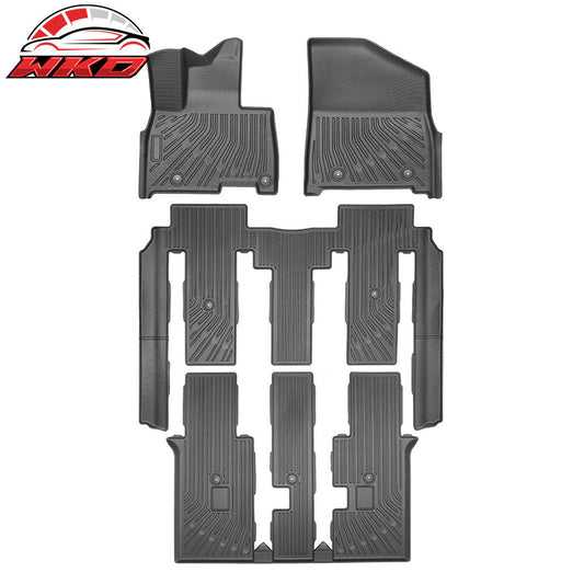 Wholesale 2025 Kia Carnival Hybrid 8-Seats Floor Mats TPE All Weather Carpet 3D Liner