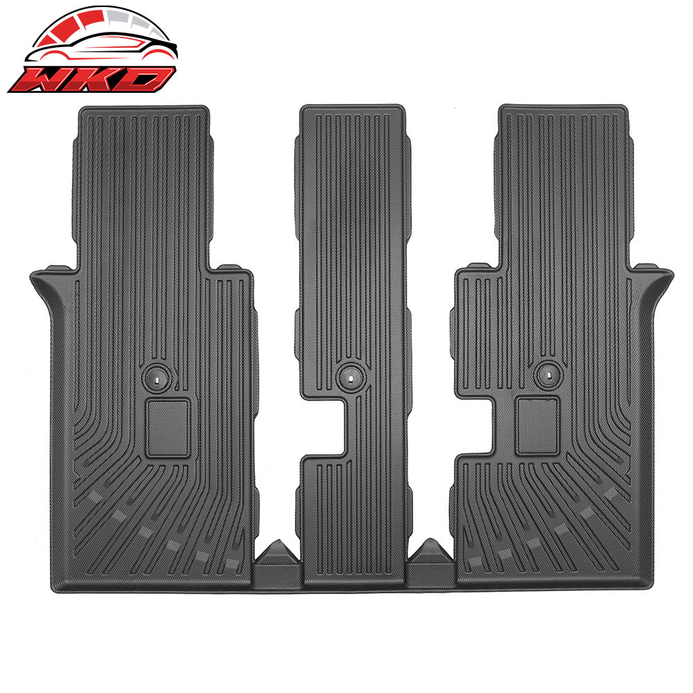 Fits 2025 Kia Carnival Hybrid 8-Seats Floor Mats TPE All Weather Carpet 3D Liner