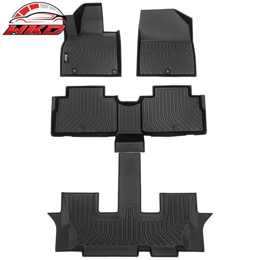 2020-25 Kia Telluride 7 & 8 Seats Heavy Duty TPE Floor Mats 3D Liner Guard | Wholesale
