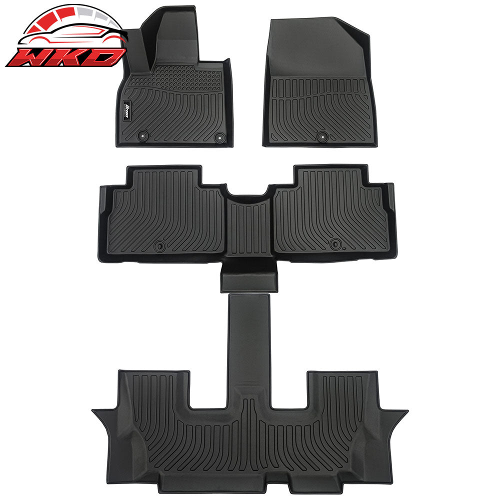 2020-25 Kia Telluride 7 & 8 Seats Heavy Duty TPE Floor Mats 3D Liner Guard | Wholesale