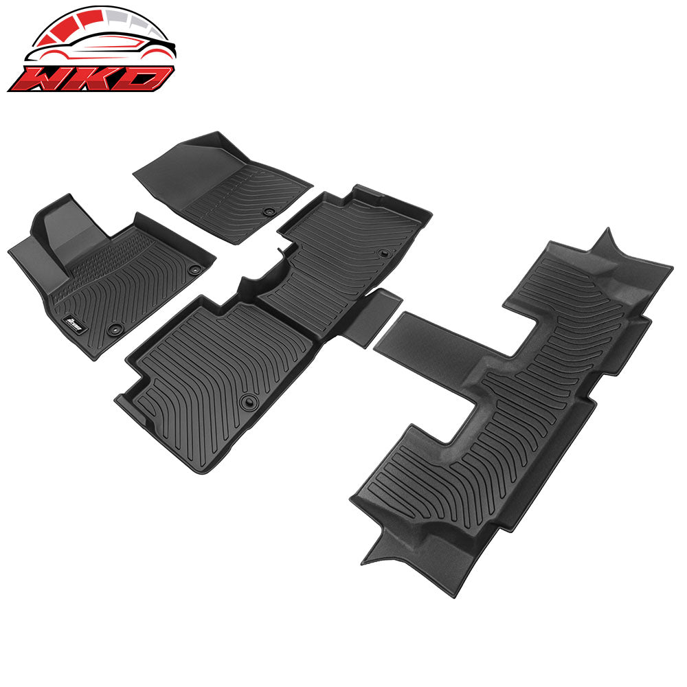 Fits 20-25 Kia Telluride 7 & 8 Seats Heavy Duty TPE Floor Mats 3D Liner Guard