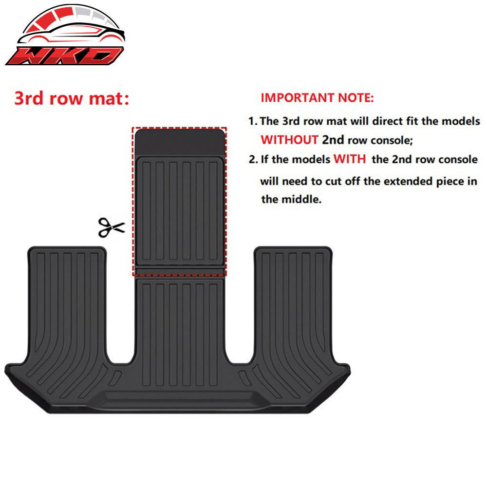Fits 24-25 Mazda CX-90 Floor Mat All Weather TPE 3D Carpets Liner Guard Full 4PC