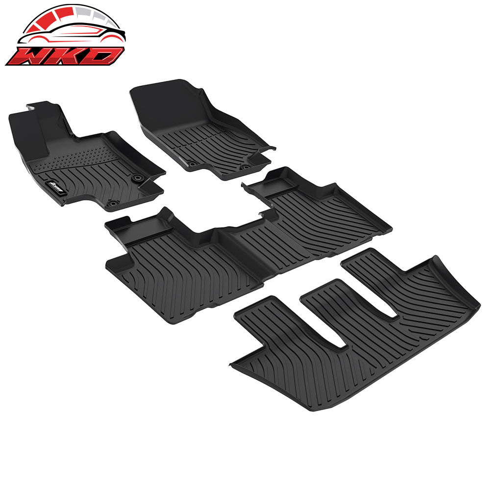 Fits 24-25 Toyota Grand Highlander 7 Seats 3D Floor Mats All Season Carpet - TPE