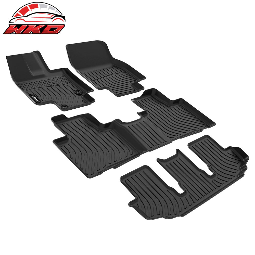 Fits 20-25 Toyota Highlander 7& 8 Seats All Weather Floor Mats 3D Molded Carpets