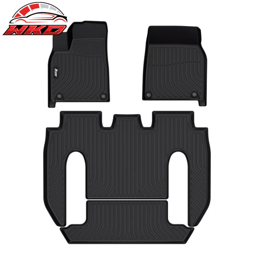 2022-25 Tesla Model X 6 Seats All Weather 3D Molded Floor Mats Carpets TPE | Wholesale