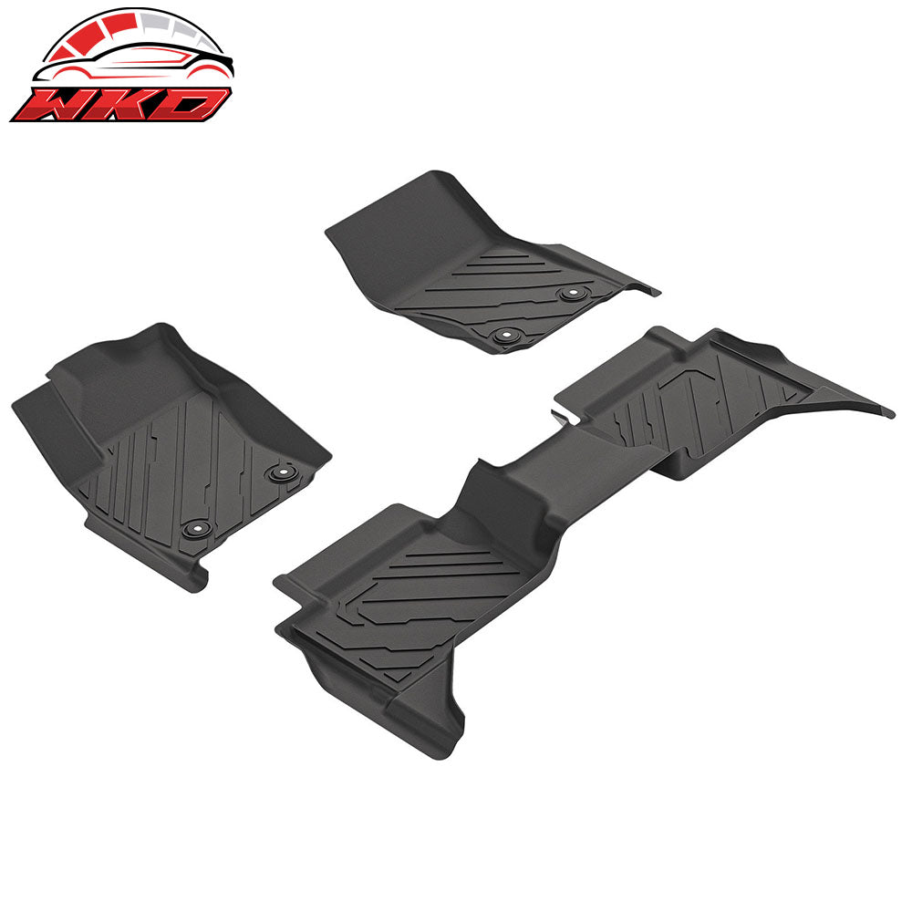Fits 24-25 Tacoma Crew Cab TPE Floor Mats All Weather Protection Liners Carpets