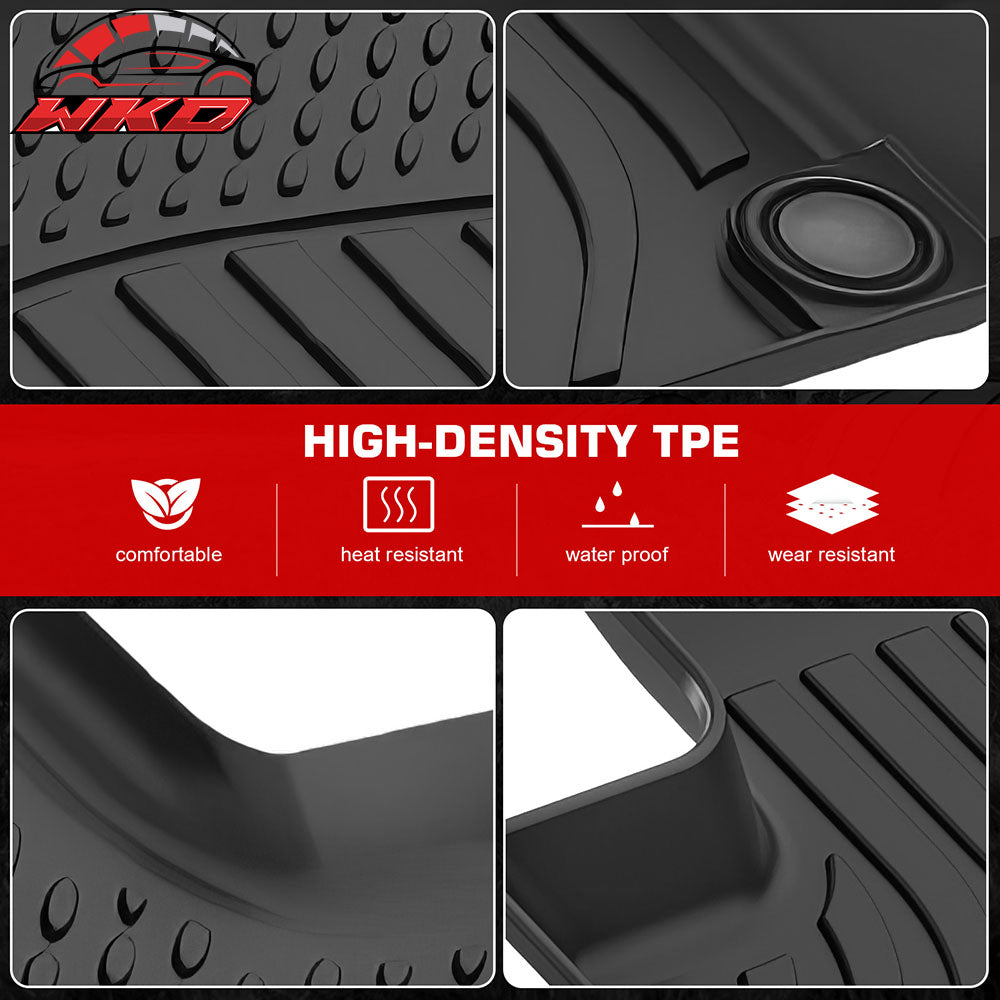 Fits 18-21 Volvo XC60 PHEV/22-25 XC60 Recharge Floor Mats TPE All Weather Carpet