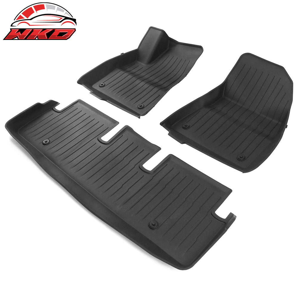 Fits 17-23 Tesla Model 3 3D Molded Front Rear Floor Mats Carpets Injection TPE