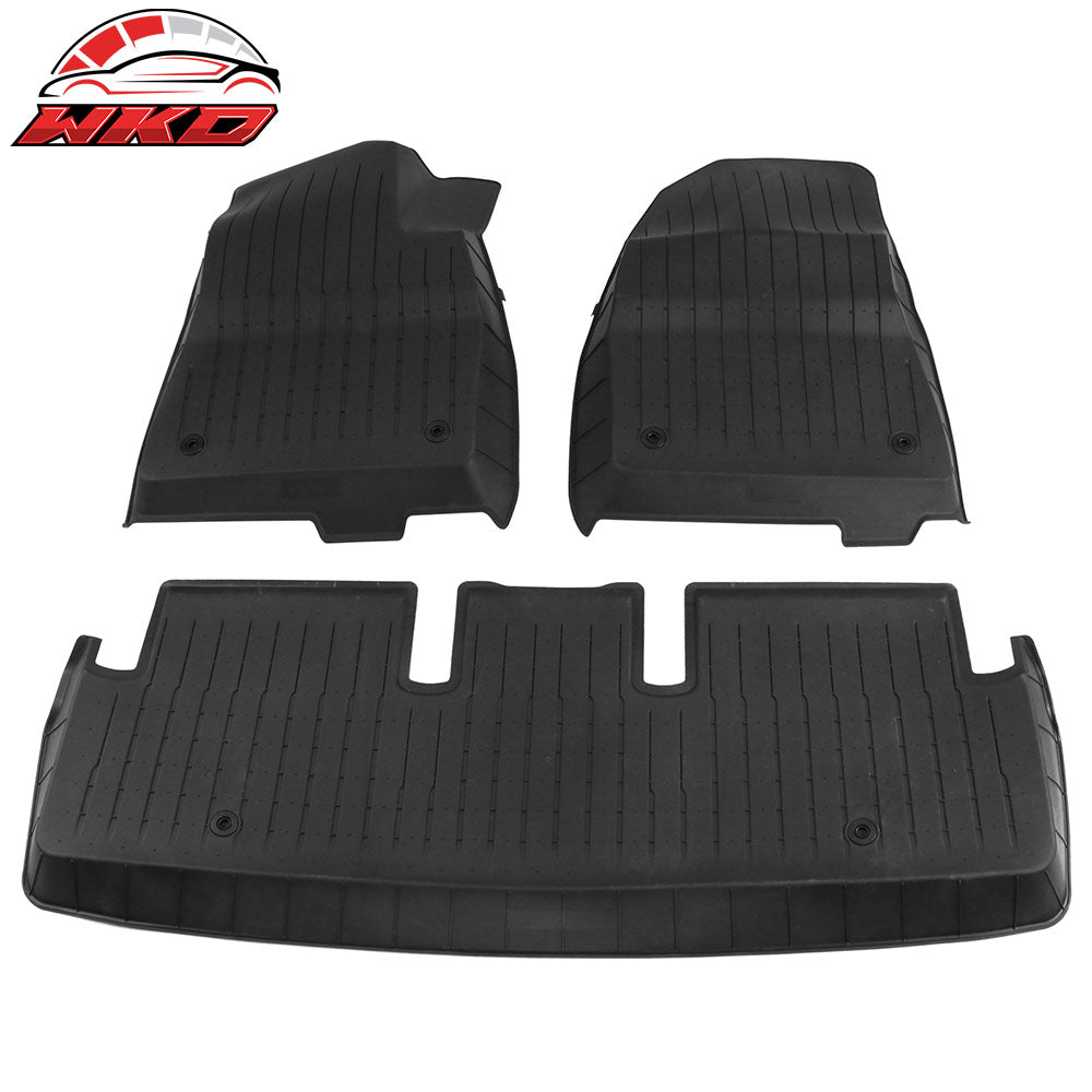 Fits 17-23 Tesla Model 3 3D Molded Front Rear Floor Mats Carpets Injection TPE
