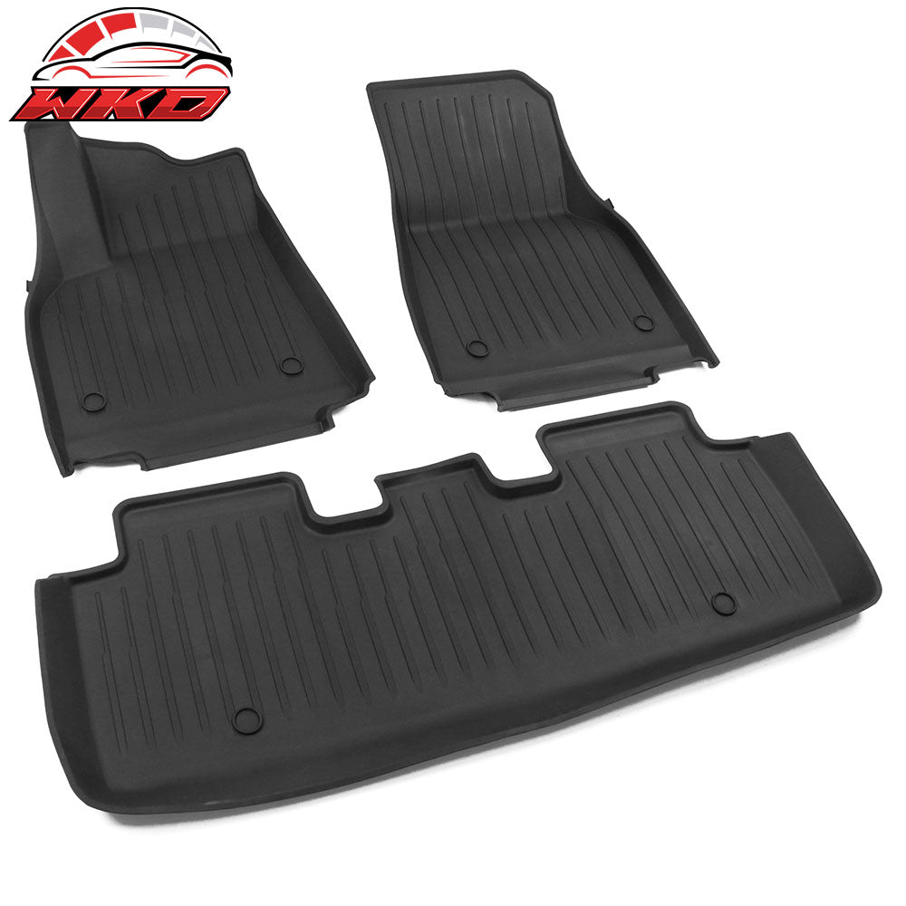 Fits 20-24 Tesla Y All Weather 3D Molded Floor Mats Cargo Liner Injection TPE