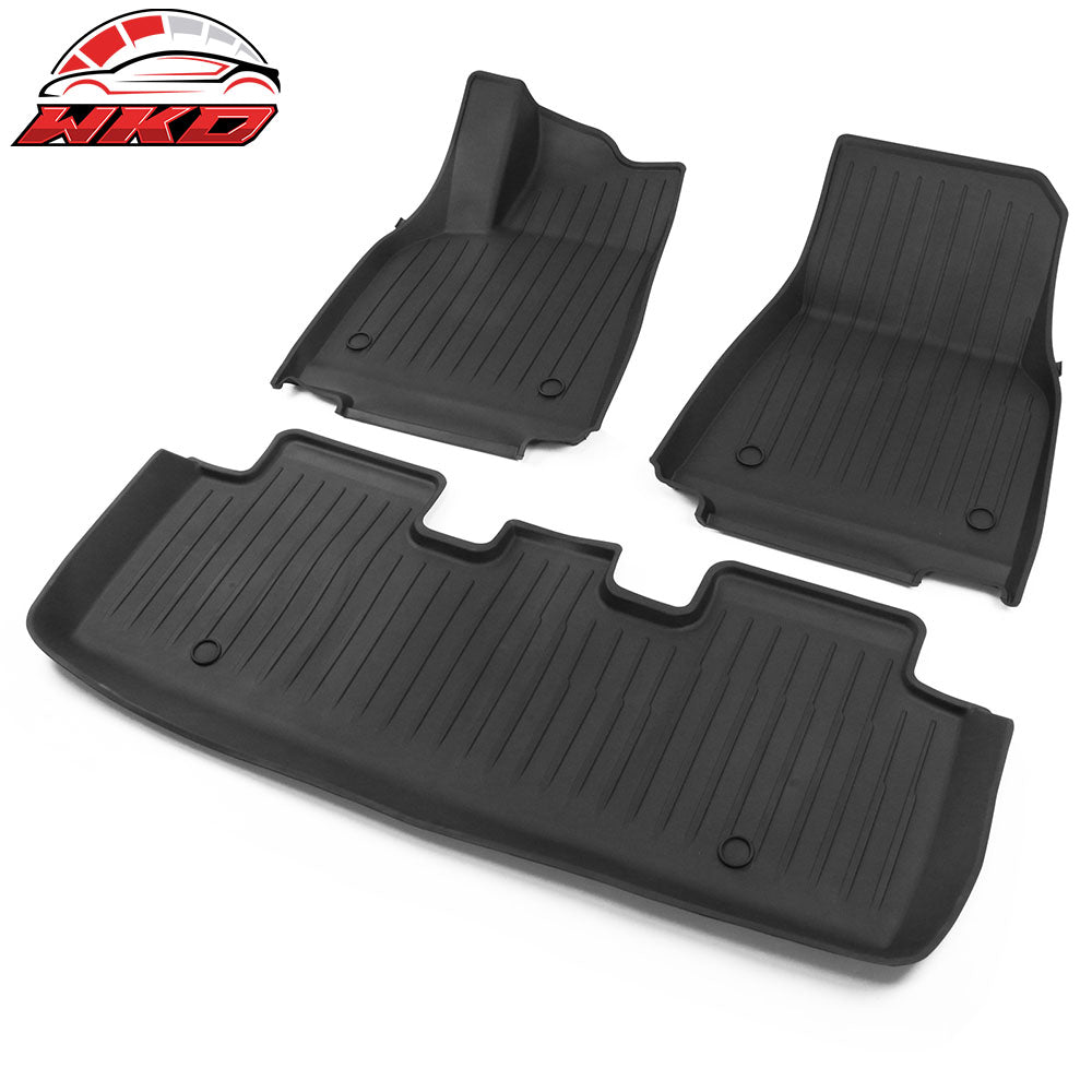 Fits 20-24 Tesla Y All Weather 3D Molded Floor Mats Cargo Liner Injection TPE