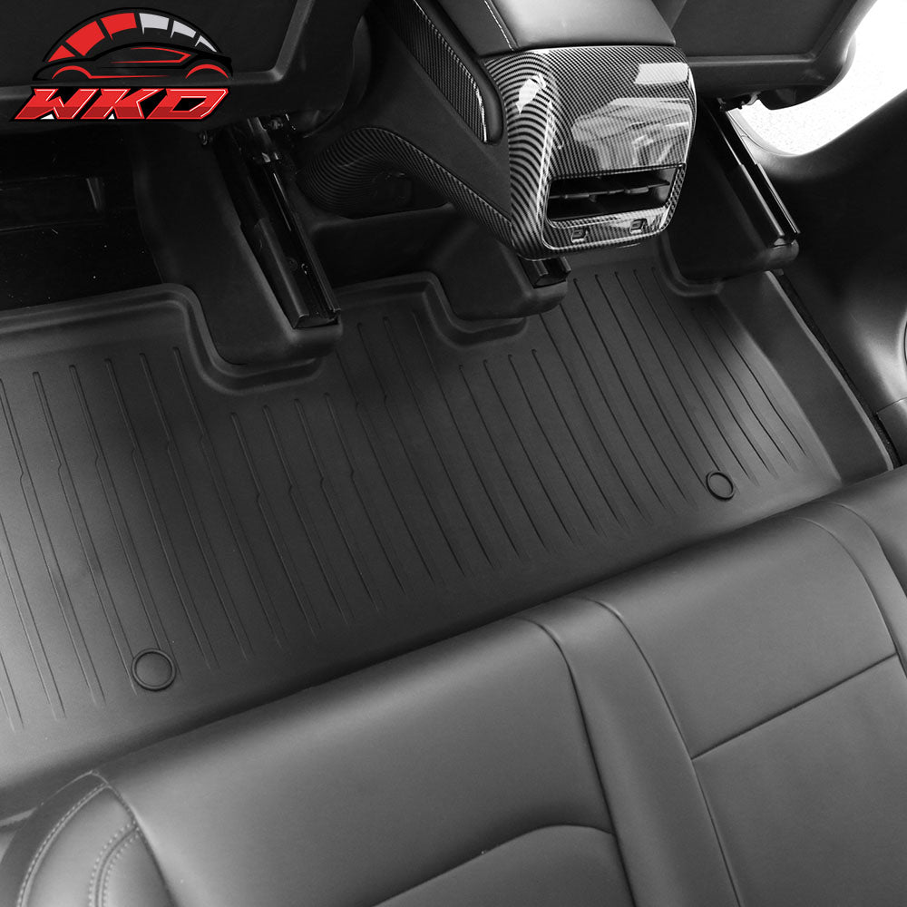 Fits 20-24 Tesla Y All Weather 3D Molded Floor Mats Cargo Liner Injection TPE