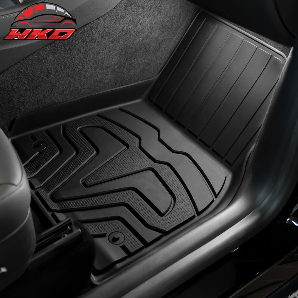 Fits 20-24 Tesla Model Y Floor Mats 3D TPE All Weather Carpets Liner 3PC Guard