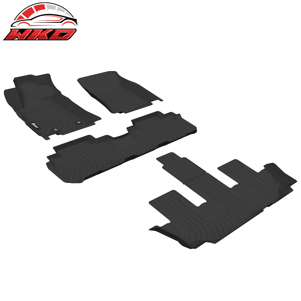 Fits 19-25 Subaru Ascent 7 Seats Bucket Seat 3D Floor Mats Carpet Liner TPE 4PCS