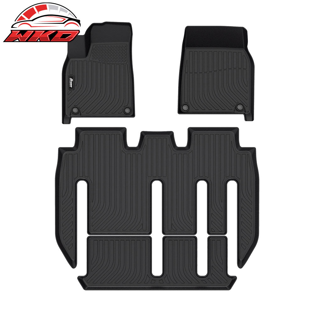 22-25 Tesla Model X 7 Seats All Weather 3D Molded Floor Mats Carpets TPE | Wholesale