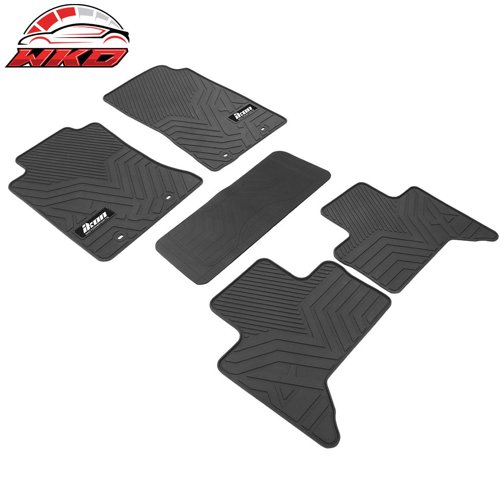 Fits 11-14 Toyota Tacoma Extended Cab Latex Floor Mats All Weather Carpets Black