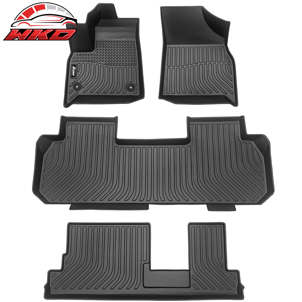 18-24 Chevy Traverse Limited 8-Seat 3D Floor Mats All Weather TPE Carpet | Wholesale