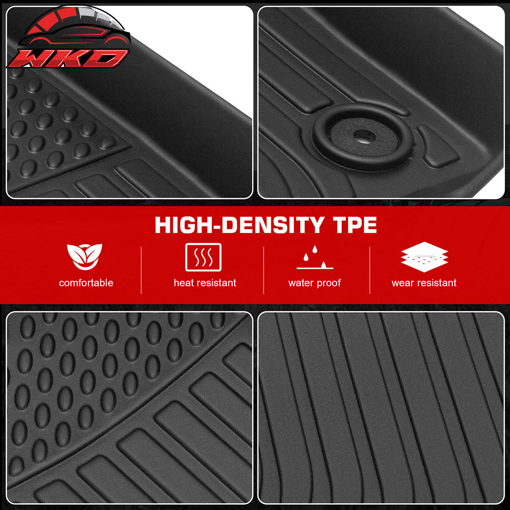 Fits 18-24 Chevy Traverse Limited 8-Seat 3D Floor Mats All Weather TPE Carpet