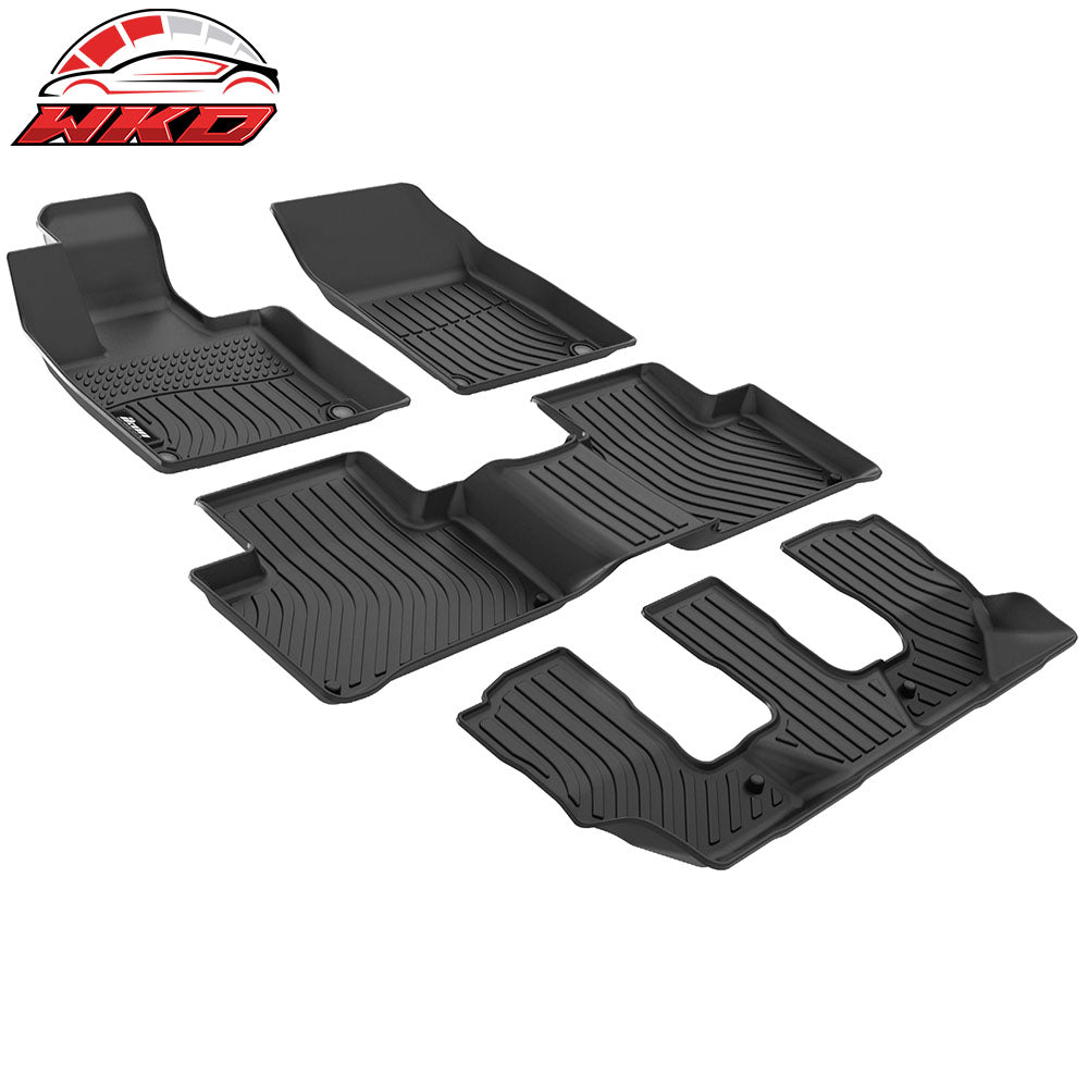 Fits 16-25 Volvo XC90 7-Seat Anti-Slip Floor Mats All Weather TPE Carpet 4PCS