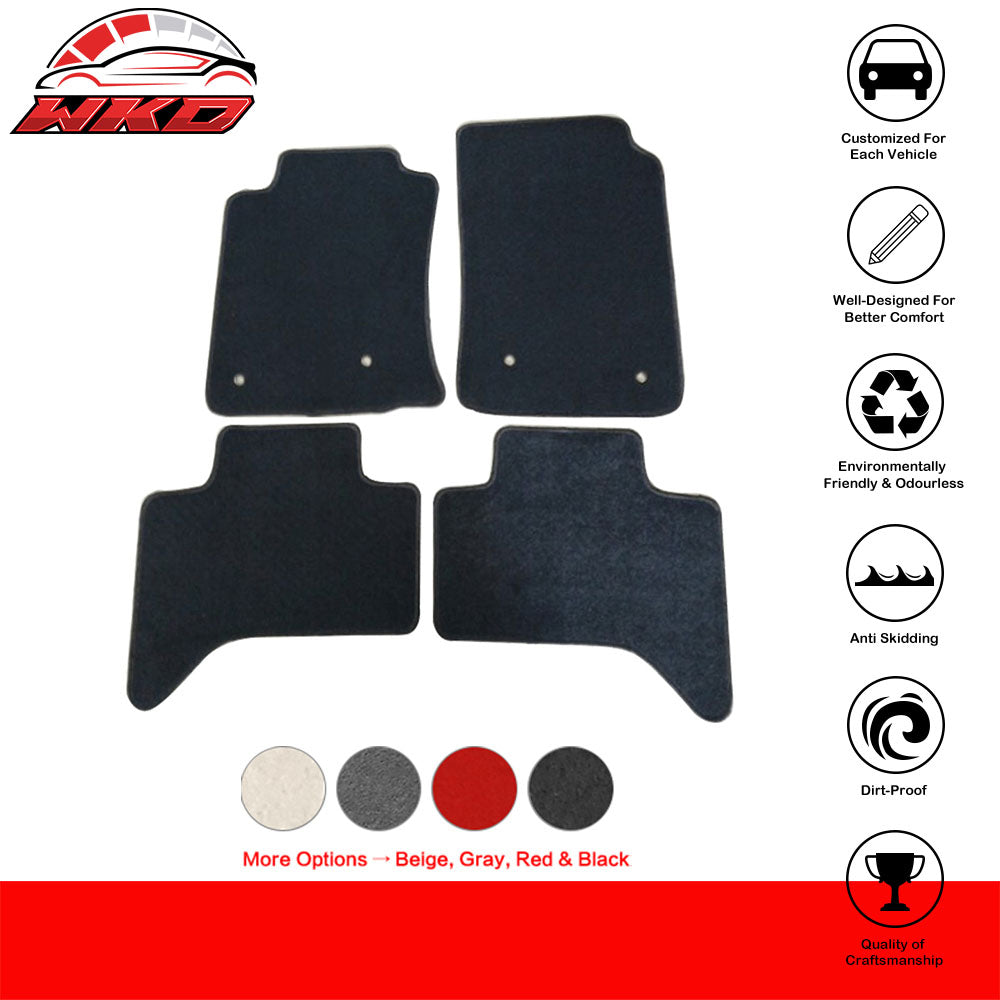 Fits 05-10 Toyota Tacoma 4PCS Front Rear Auto Car Floor Mats Carpets Nylon Black