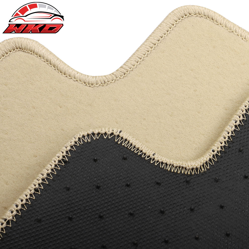 Fits 17-23 Nissan Armada QX80 Anti-Slip Front Rear Floor Mats Nylon 3PCS - Beige