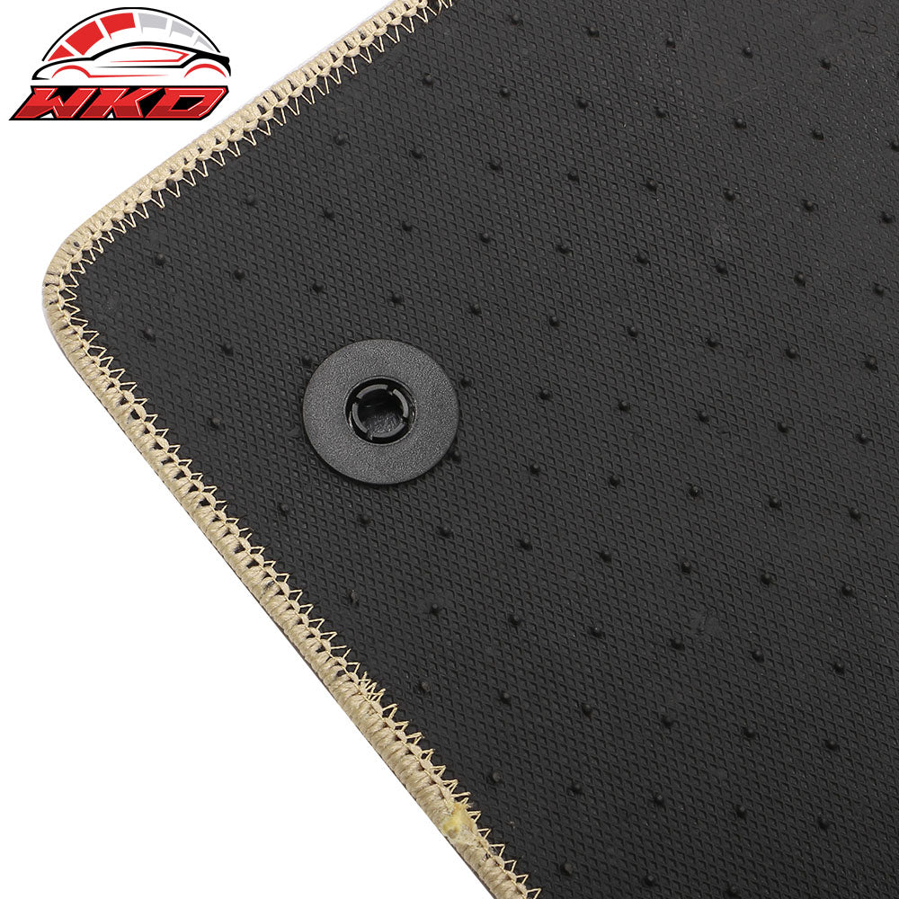 Fits 17-23 Nissan Armada QX80 Anti-Slip Front Rear Floor Mats Nylon 3PCS - Beige