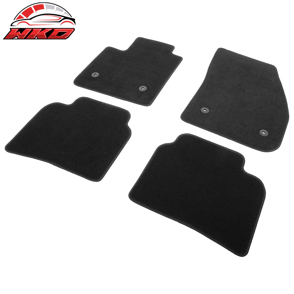 Fits 19-25 Cadillac XT4 Anti-Slip Front Rear Floor Mats Carpet Nylon 4PCS Black
