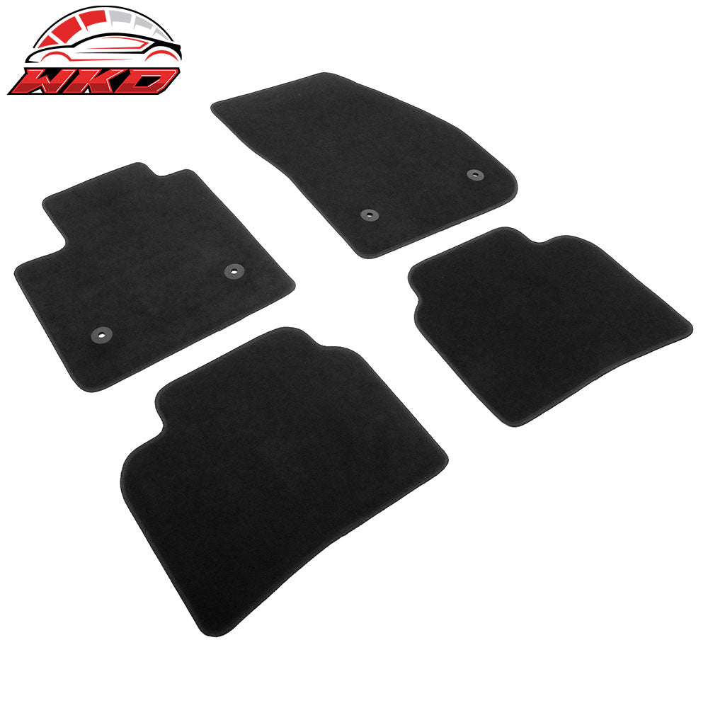 Fits 19-25 Cadillac XT4 Anti-Slip Front Rear Floor Mats Carpet Nylon 4PCS Black