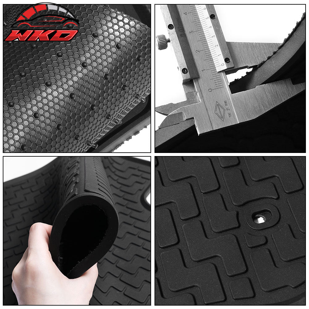 Fits 16-19 GLE Facelift SUV Heavy Duty Black Latex Floor Mats Front & Second Row