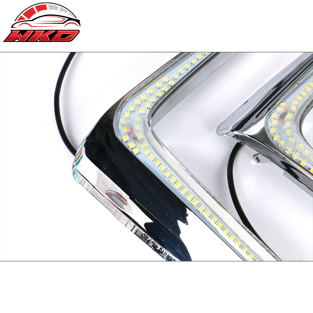 Fits 16-17 Subaru Crosstrek XV LED DRL Daytime Running Driving Light Fog Lamps