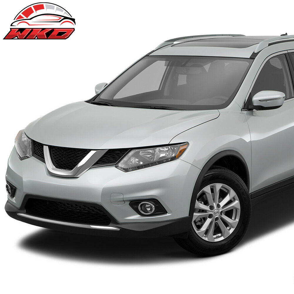 Fits 14-16 Nissan Rogue Chrome Clear Lens Fog Light Driving Lamp+Switch+Bezel