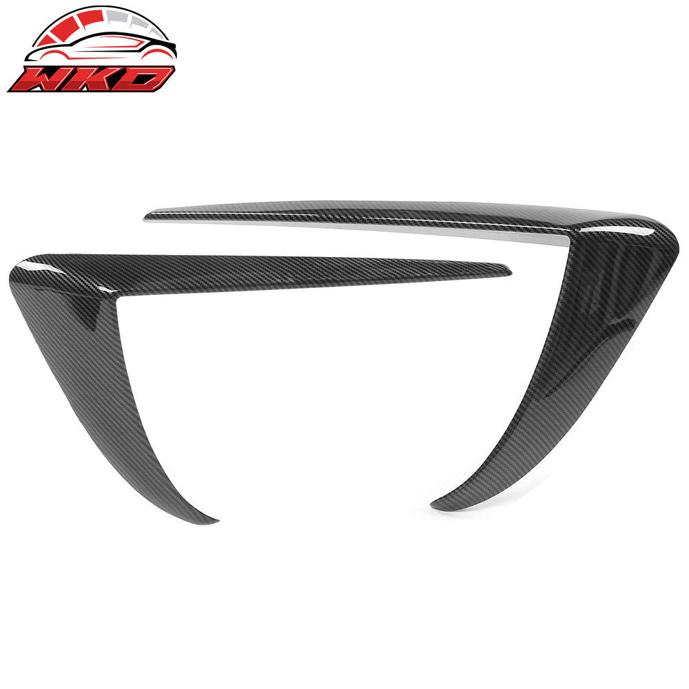 2017-23 Tesla Model 3 Carbon Fiber Print Fog Light Lamp Trim Eyebrow Cover ABS | Wholesale