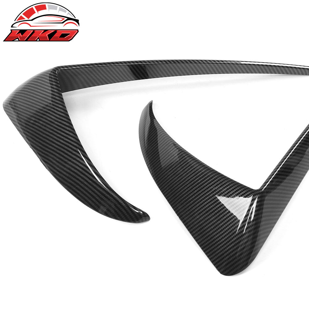 Wholesale 17-23 Tesla Model 3 Carbon Fiber Print Fog Light Lamp Trim Eyebrow Cover ABS