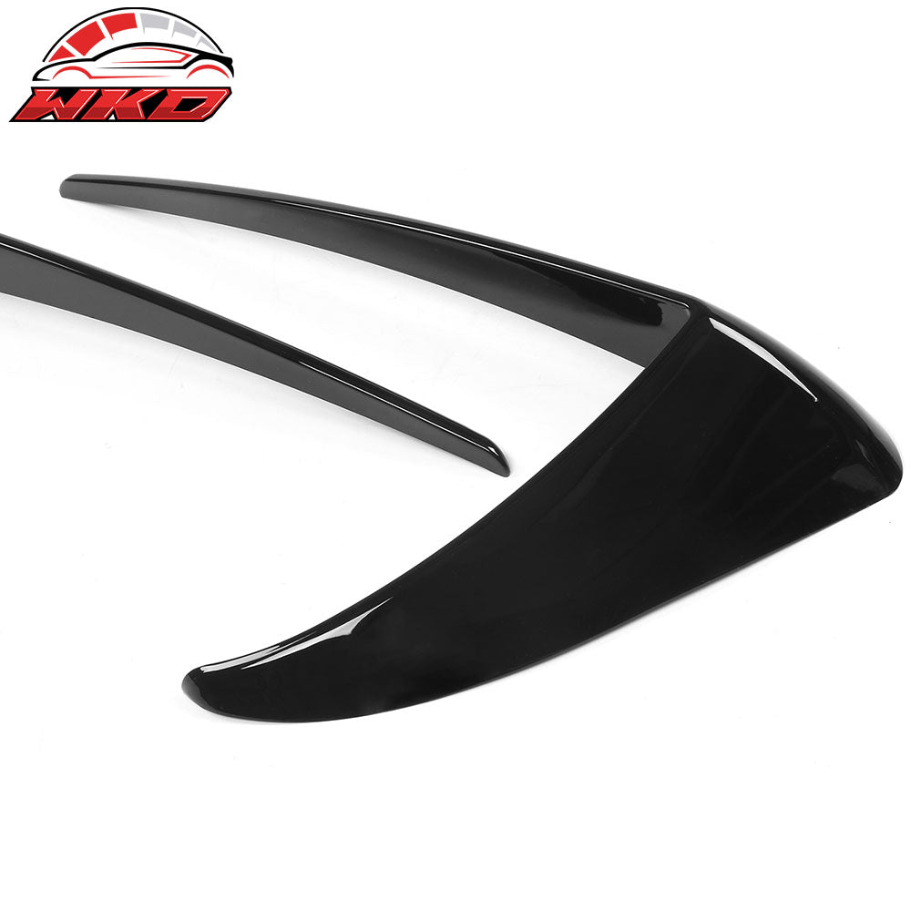 Fits 17-23 Tesla Model 3 Gloss Black Fog Light Lamp Trim Eyebrows Cover ABS Pair