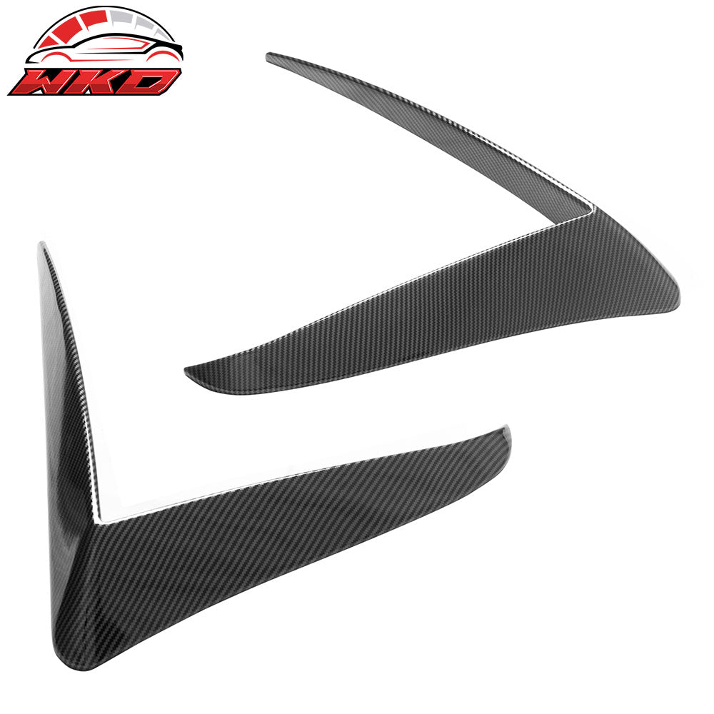 Fits 25-26 Tesla Model Y Juniper Fog Light Eyelid Trim Carbon Fiber Print Frame