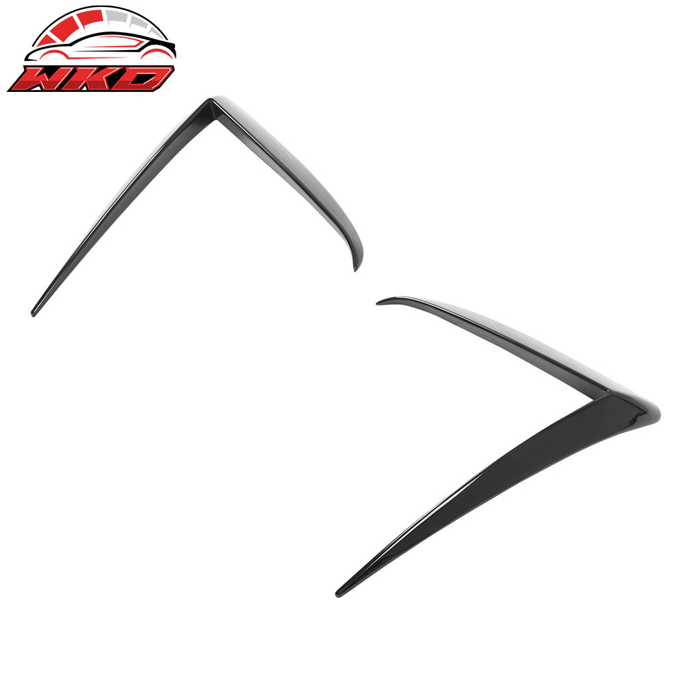 Fits 25-26 Tesla Model Y Juniper Fog Light Eyelid Trim Gloss Black Lamp Frame