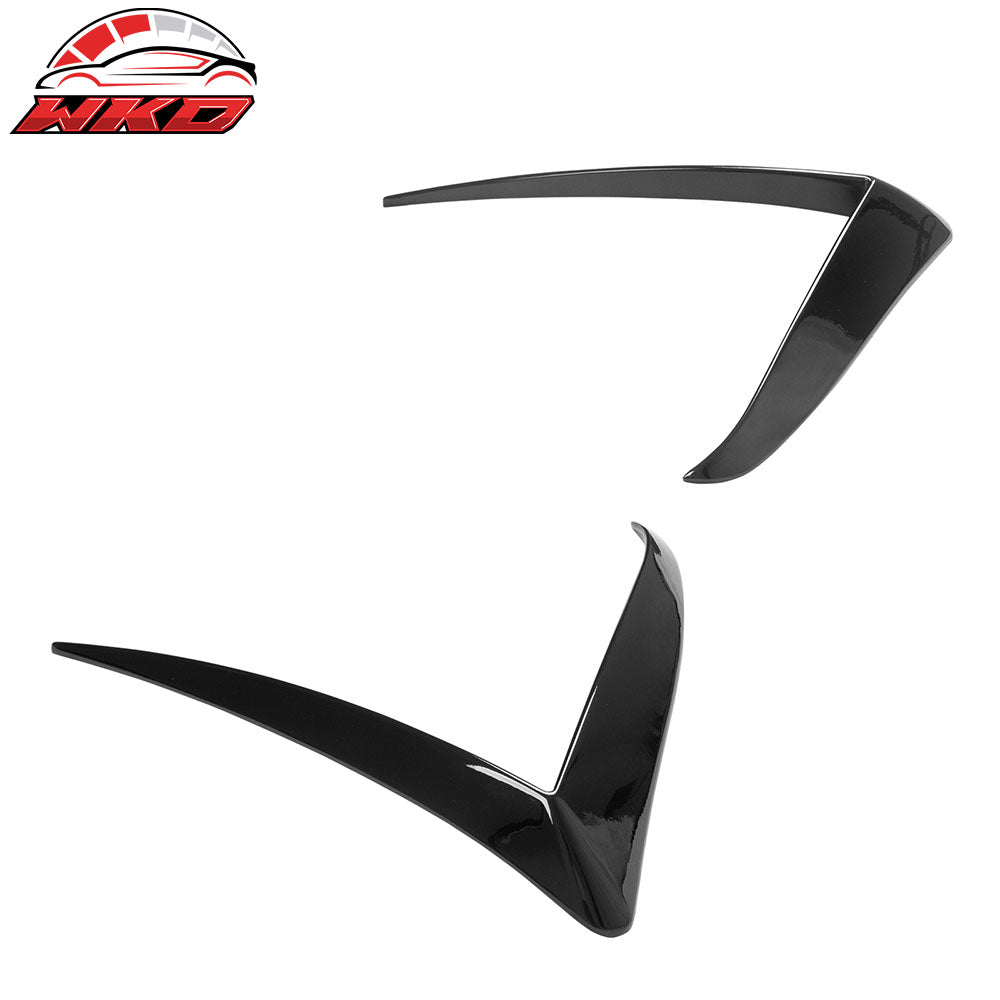 Fits 25-26 Tesla Model Y Juniper Fog Light Eyelid Trim Gloss Black Lamp Frame