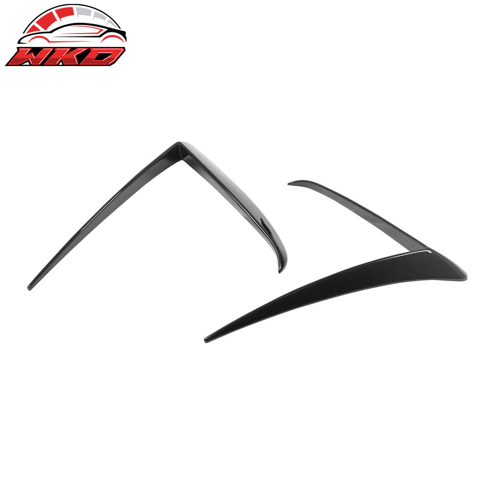 Fits 25-26 Tesla Model Y Juniper Fog Light Eyelid Trim Gloss Black Lamp Frame