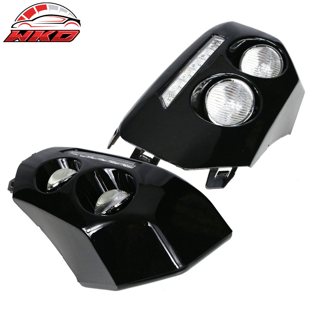 Fits 07-14 Toyota FJ Cruiser Fog Lights LED DRL Driving Lamps