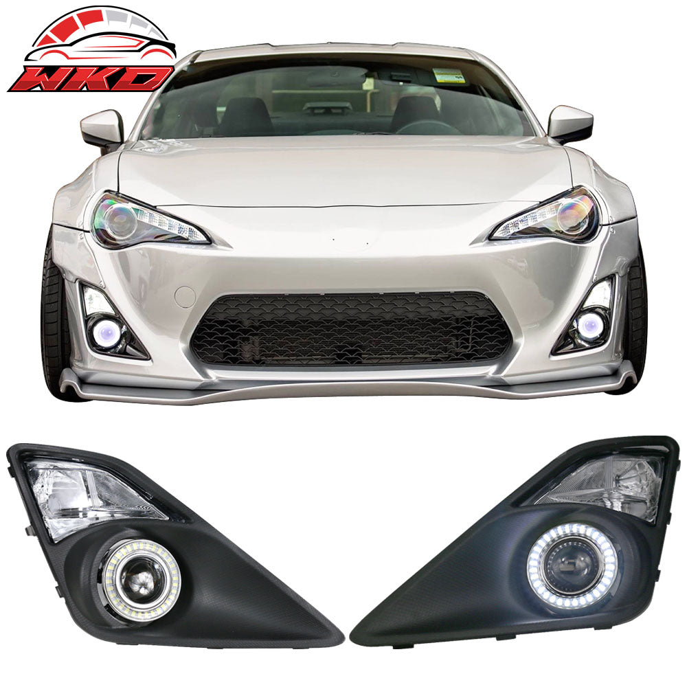 Fits 13-16 Scion FR-S Projector Fog Lights w/ Halo, Turn Signals & Foglamp Bezel