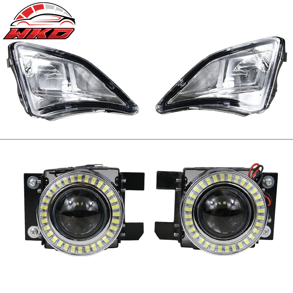 Fits 13-16 Scion FR-S Projector Fog Lights w/ Halo, Turn Signals & Foglamp Bezel