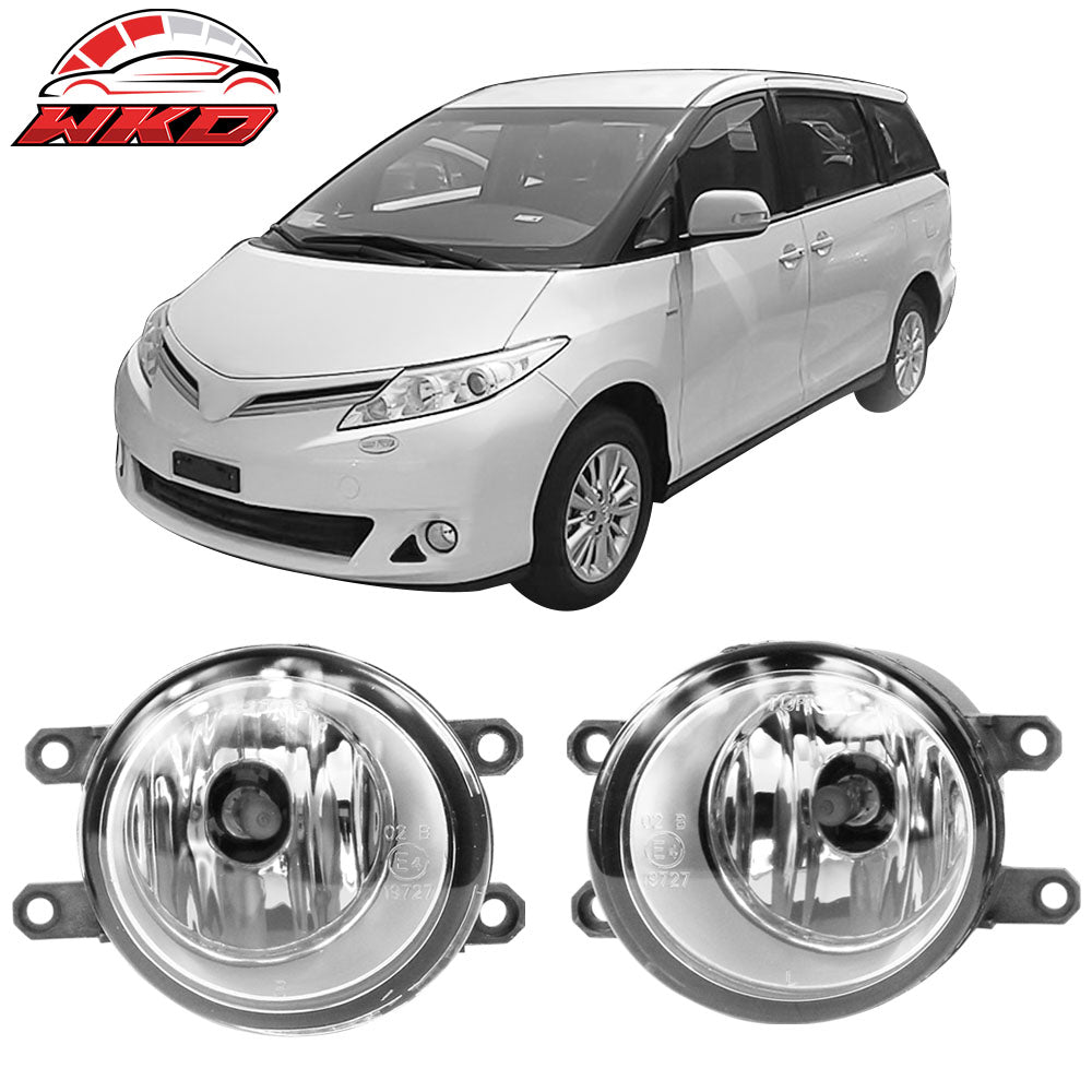 Fits 08-10 Toyota Previa /2010 Prius Clear Lens Fog Light Lamps Replacement 2PC
