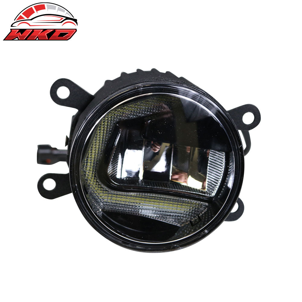 Fits 11-15 Ford Explorer 15-16 Fusion 09-15 Focus 2PC Clear LED Round Fog Lights