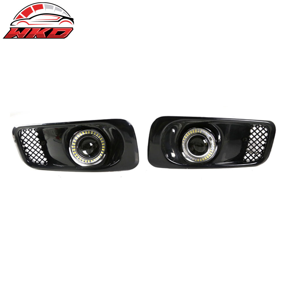 Wholesale 99-00 Honda Civic White LED Halo DRL Projector Fog Lights Lamps